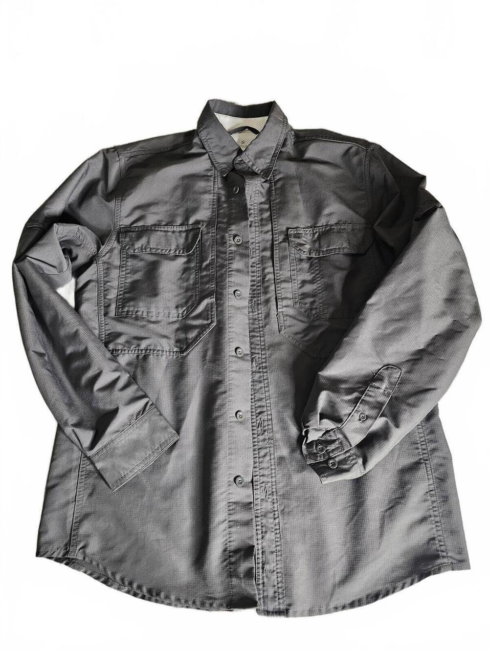 Royal Robbins Men's Long Sleeve Button-Up Shirt Medium Gray Polyester - Picture 3 of 3